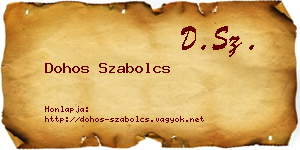 Dohos Szabolcs névjegykártya