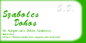 szabolcs dohos business card